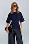 Women's Relaxed Fit Basic T-Shirt with Pleated Detail, Casual Stylish Blouse