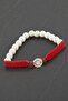 Moon Star Hematite Onyx Natural Stone Bracelet - White - 2
