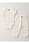2-Piece Bee Patterned Cotton Unisex Baby Short Sleeve Bodysuit and Pants Set