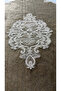 Milas Non-Slip Base, Velvet Lace Detailed 2-Piece Super Luxury Oval Bath Mat Set - 6