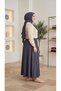 Women's Smoked Scuba Crepe 8-Piece Kilos Skirt - Flexible Lycra High Waist Mevlana Skirt - 2