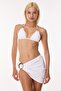 6900 White Asymmetrical Cut Skirt Pareo