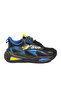 Black Cobalt blue Mesh Velcro Boys' Sports Shoes - 2