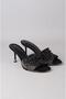 Seç S65 Stone-Embellished Heel Slippers for Women (Heel Height: 9cm) Black - 7