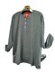 Plus Size Mother's Paper Print Three Button Combed Cotton Blouse - 2