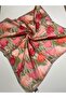 Tulip Pattern Organic Scarf 90X90 cm - 2