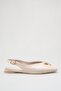 Beige Gold Detailed Pointed Toe Ballerinas Stylish Everyday - 2
