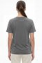 Women's Vision V-Neck Premium Quality Dense Textured Cotton T-Shirt Dark Gray W102-R0220-05 - 3