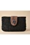 Handmade Paper Rope Raffia Clutch Bag - 14X23 cm
