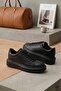Women's Full Black Leather High Platform Sole Sneaker Sports Shoes - 3