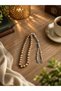Hematite Tesbih Natural Stone Gold Cube Cut |   Stylish Metal Tassel Men's Prayer Beads - 5