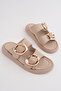 Tly-26 Flat Sole Buckle Belted Slippers - 2