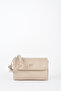 Women's Lilya Mink 2-Compartment Covered Small Size Zipper and Snap Closure Handbag and Shoulder Bag