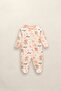 100% Cotton Baby Girl 3-Piece Booties and Rompers Set with Cute Bear Pattern - 2