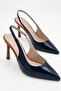 Women's Special Design Thin Heeled Double Color Stiletto Pointed Toe Heeled Shoes with Elastic Band - 4