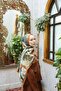 Allure Batik Patterned Shawl - Camel-Green - 4