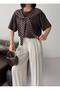 Women's Polka Dot Shawl Detailed Combed Cotton T-Shirt