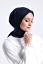 Plain Stitched Cheesecloth - Women's Headscarf |   Embroidery Writing Flat India 100X100 cm - 7
