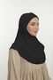 Practical Hijab Sandy Shawl - Ready-To-Wear Turban Hijab Scarf Prayer Cover - Black - 3