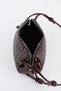 Women's Nazen Brown Knitted Design Faux Leather Small Size Zipper Closure Handbag and Shoulder Bag - 6