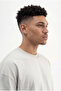 Men's Basic Cotton Super Oversize T-Shirt in Painting Gray - 3