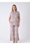 Patterned Shirt Collar Women's Pajama Set - 2