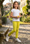 Patterned Children's Tights - Yellow Daisy Patterned Girls' Tights - Soft, Stretchy, Comfortable, Cotton, Anti-Sweat - 6