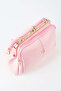 Women's Butterfly Pink Gold Accessory 4-Compartment Bag with Zipper Closure Handbag and Shoulder Bag - 4