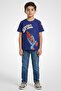 Kids Boy Crew Neck Short Sleeves Graphic Print T-Shirt, Navy