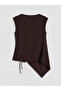 Dried plum boat neck textured blouse from gulis clothing - 2