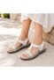 Genuine Leather Orthopedic Sole Women's Sandals Daily Comfortable Summer Velcro Comfort Shoes Sandals - 4