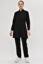 Nova Hakim Yaka Tesettür Black Lycra-Free Thin Fabric Nurse Doctor Uniform Set