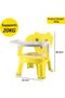 Baby Feeding Chair with Detachable Tray, Portable High Chair for Toddlers, Booster Seat with Back Support, Cushioned Cartoon Cover, Stackable, Safe Comfortable for Feeding/Playing - 3