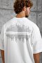 Men's T-Shirt Fashion Print White Oversize Printed Crew Neck Cotton - 4