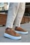 Ale11 Lace-Up Men's High Sole Imported Suede Tan Sports Shoes - 3