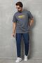 Basic Crew Neck Oversize T-Shirt - Smoked - - 7