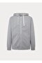 Gray Cotton Blend Men Premium Sweatshirt