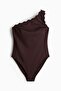 One-shoulder padded-cup swimsuit - 4
