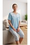 26555 100% Cotton Capri Set Bermuda Set Anne Robali Large Size Capri Set - 2