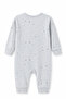 Isis Unisex Baby Star Patterned Long Sleeve Jumpsuit with Snap Fasteners - 5