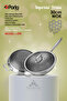 Imperial Series 30Cm Wok I-290, 3Ply Stainless Steel 304, Full Non-stick, Etched Pattern+KFCC Ceramic coating, Induction based, PFOA-Free. - 3