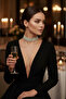 Accessories Crystal Stone Choker and Long Necklace Set Sparkling Stylish Design for Invitations - 3