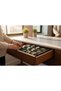 Watch and Jewelry Stand with 12 Compartments, Suede Fabric Covering on Mdf, Domestic Production - 3