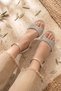Parti̇ce Front Band Imported Stone Detail Women's Evening Dress Shoes Gold - 2