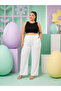Plus Size Elastic Waist Glittery Lace-Up Wide Leg Women's Trousers - 7
