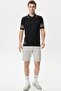 Men's Slim Fit Organic Cotton Grey Bermuda Shorts Men's Slim Fit Organic Cotton Bermuda Shorts - 5