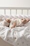 Natural Modal Cotton Newborn Double-Breasted Bodysuit Short Sleeve Snap Fastener Kimono Bodysuit L Safari Ecru - 6