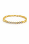 Women's Gold Color Star Detailed Zircon Stone Minimal Stylish Bracelet Modern Elegant