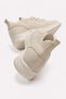 Tied Striped Knitwear Women's Sneakers Beige - 5