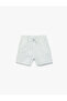 شورت برمودا من مزيج الكتان والقطن مع أربطة عند الخصر - 4